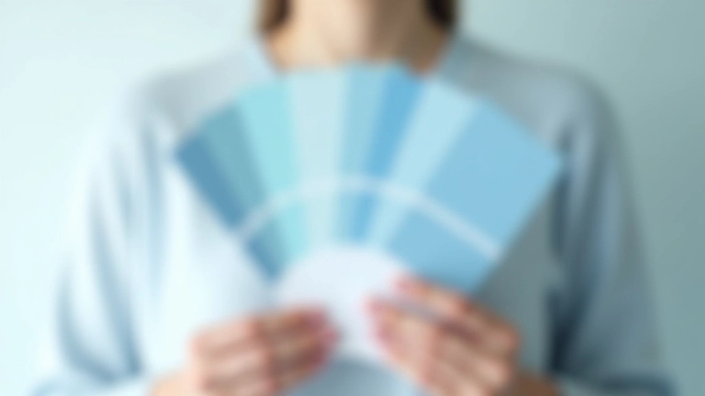 Amostra de cores da paleta mediterrânica com tons de azul e branco lado a lado para comparação visual