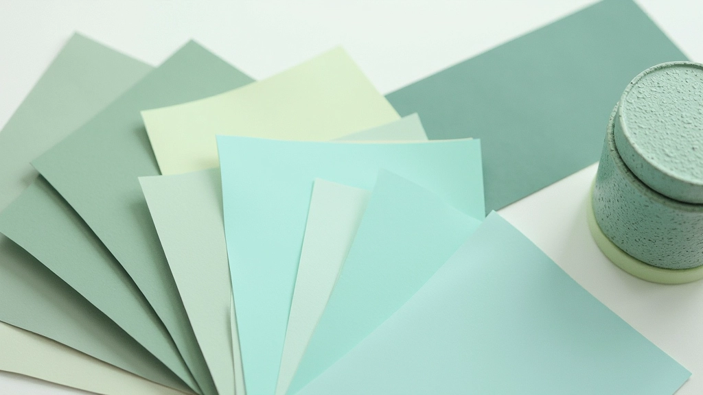 Combinações de tons frios com verde, cinza e azul numa composição harmoniosa